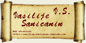 Vasilije Saničanin vizit kartica
